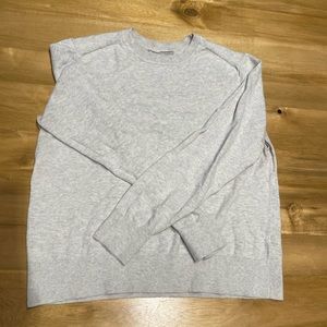 Everlane Organic Cotton Crewneck Sweater in Heathered Fog